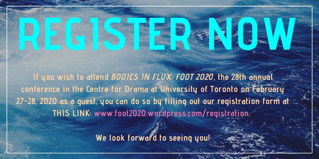 FOOT_conference's tweet photo. ATTENTION ATTENTION! We have released our registration form for BODIES IN FLUX: FOOT 2020! If you would like to attend our conference, please sign up on our website https://t.co/r4Xe4xV96v or by clicking HERE: https://t.co/FGvJsGpttf https://t.co/SfNLvVgk1R
