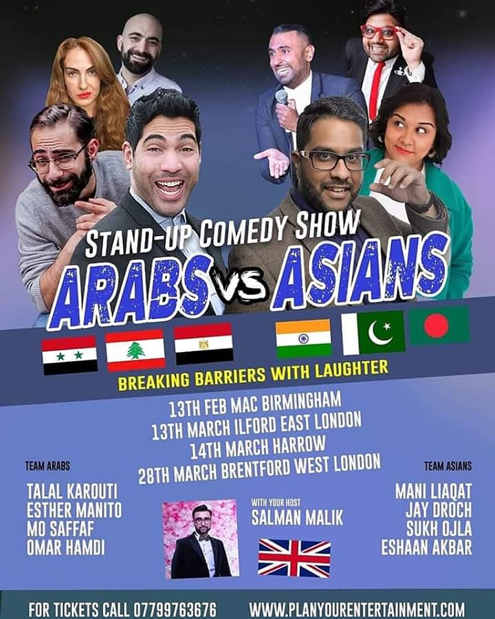 JayDroch's tweet photo. Catch me FEB 13TH @mac_birmingham ! 😉👳
Get 20% Off PromoCode: SAVE20
Arabs vs Asians Standup Show 🙏
https://t.co/UVX9zvUvW5 #mac #Birmingham #standup #comedy #jokes #desi #british #entertainment #unity #bellydance #shwarma #nanbread #brummi #PeakyBlinders #funnybrownman https://t.co/I7VppFB3u5
