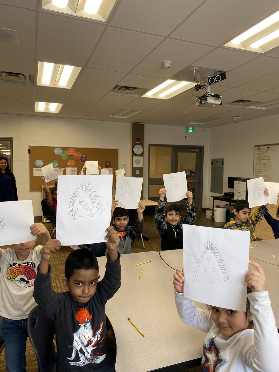 SimmiKalia's tweet photo. ArtClub @TribuneDrive Ss are excited to draw and colour Porcupine #inculcating love for art https://t.co/nI2E7buhFF