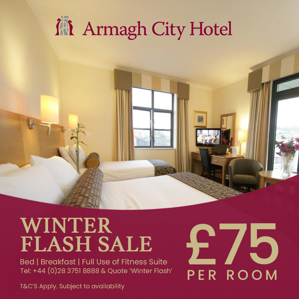 ❄️ WINTER FLASH SALE ❄️
What a day out there! Would you prefer to be tucked in one of our comfy rooms? With our Flash Sale you can stay with us for as little as £75. Just call us on 028 3751 8888 &amp; quote 'Winter Flash'
#hotel #wintersale #flashsale #armagh