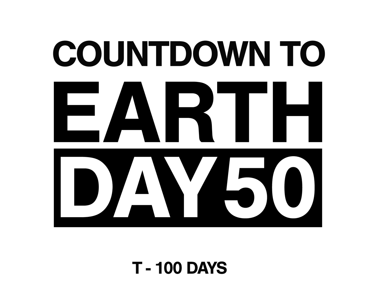 EarthDayOrg's tweet photo. Only 100 days left until Earth Day 50! A broad coalition of communities will be turning out in huge numbers this spring around the world to show support for climate action. What efforts to preserve our planet will you make before April 22nd? #TogetherWeCan #EarthDay2020 https://t.co/qiF9vzEIg0