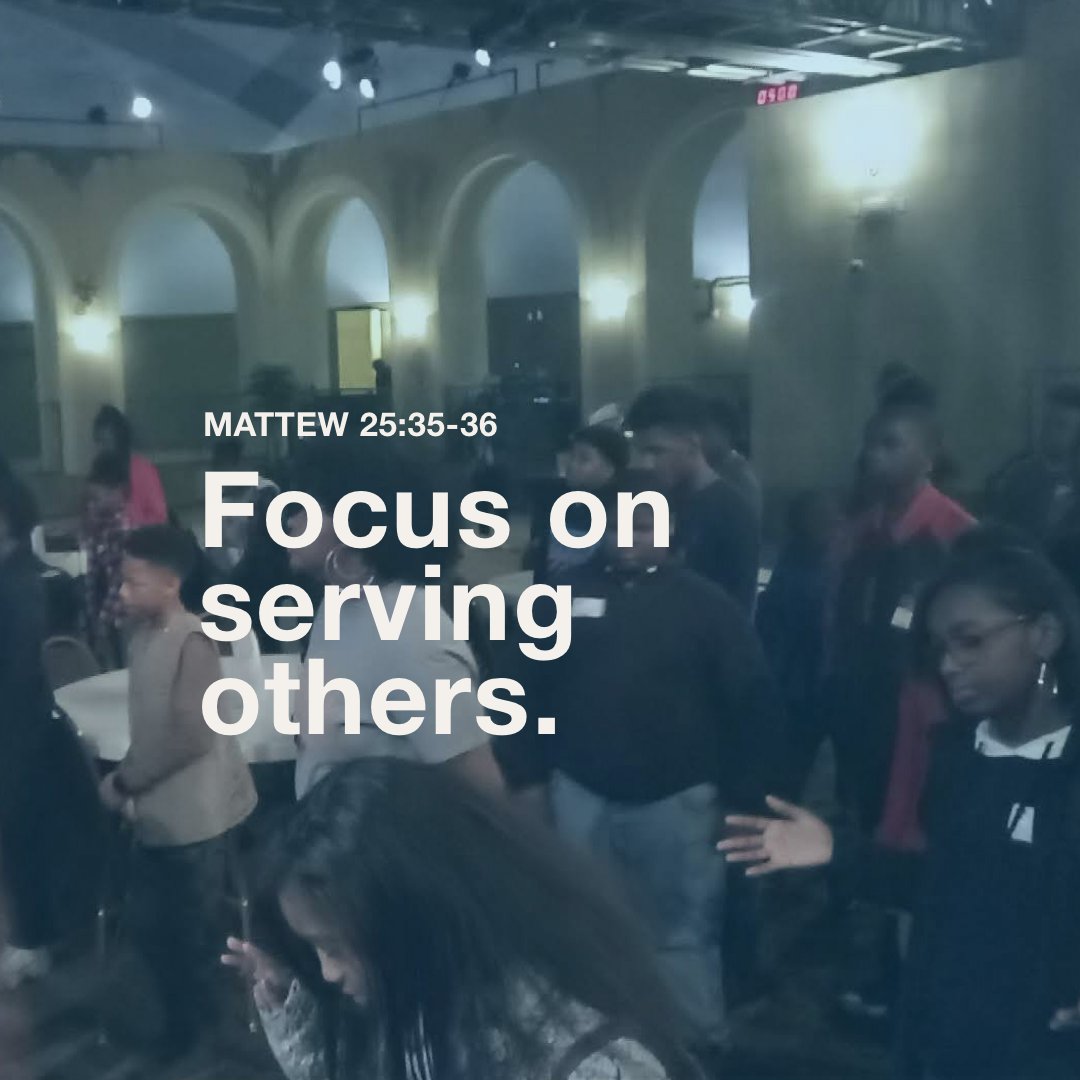 fcstudentsbham's tweet photo. Matthew 25:35-36 | 💡Focus on serving others. Serving others is not about us. Not for a position, recognition or status. We serve out of genuine love for God and a heart that seeks to make someone better than ourselves. #FaithChapelStudents https://t.co/dLNl6fU1zn