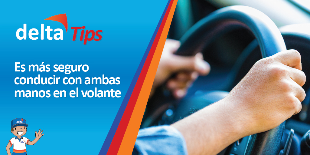 PetroleosDelta's tweet photo. Por tu seguridad maneja con las dos manos al volante. En Delta nos preocupamos por tu seguridad. #DeltaTips #ConsejoDelta #YoVoyADelta #DobleBueno https://t.co/6pqAQ61RIW
