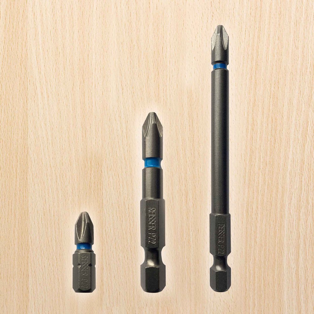 ReisserLtd's tweet photo. Our Torsion Impact Screwdriver Bits have the Reisser unique special PZ tip design, which enables the tip to last longer in Impact Drivers. Ideal for using on timber, hard and soft, metal sheet and structures, general construction, plastics, wall plugs and more. #screwdriverbits https://t.co/fIPMeVI7vb