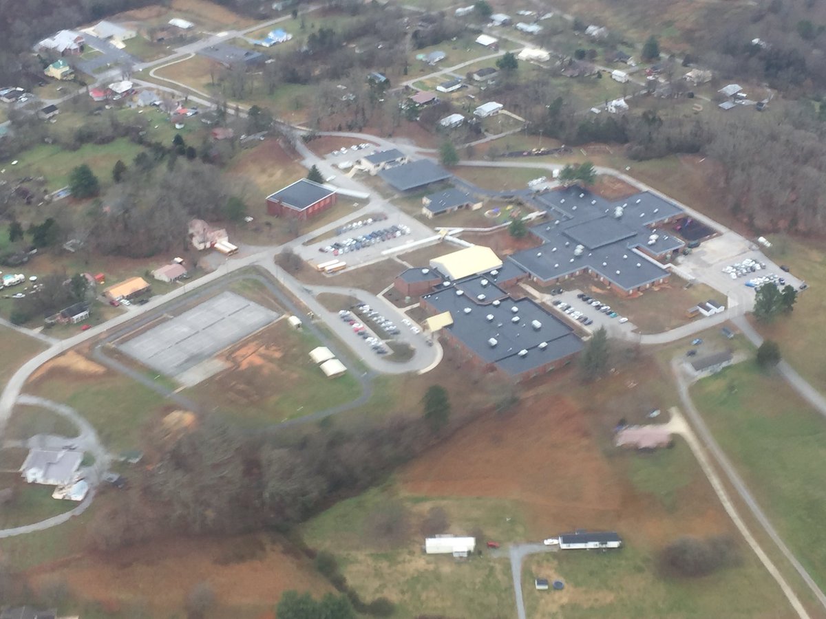 A different view of the Mosheim campus for 7th graders flying with Bill Powley today!