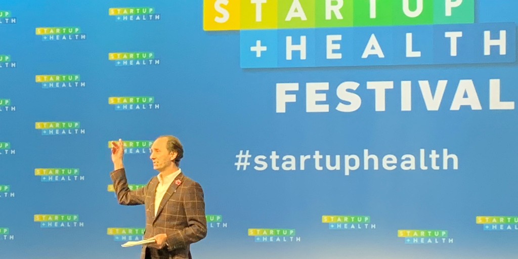 startuphealth's tweet photo. "41% of StartUp Health portfolio companies in attendance this year have a female co-founder." @unitystoakes at 2020 #StartUpHealth Festival. 💃💪💃💪#futureisfemale #femaleisnow https://t.co/auRhP1QXSt