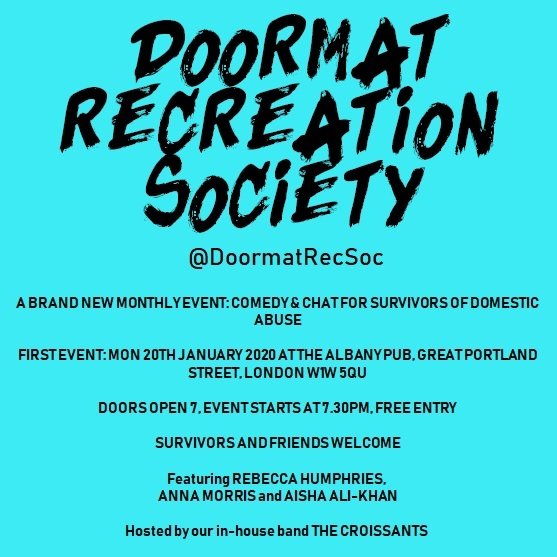 Pls RT: brand new comedy club hosted by @louisereaybeam, starting this Monday 20th Jan <a href="/thealbany/">The Albany</a>, featuring <a href="/Beckshumps/">Rebecca Humphries</a> <a href="/annamorriscomic/">Anna Morris</a> &amp; <a href="/aak1880/">Aisha Ali-Khan</a> #survivors #domesticabuse #domesticviolence #metoo #coercivecontrol