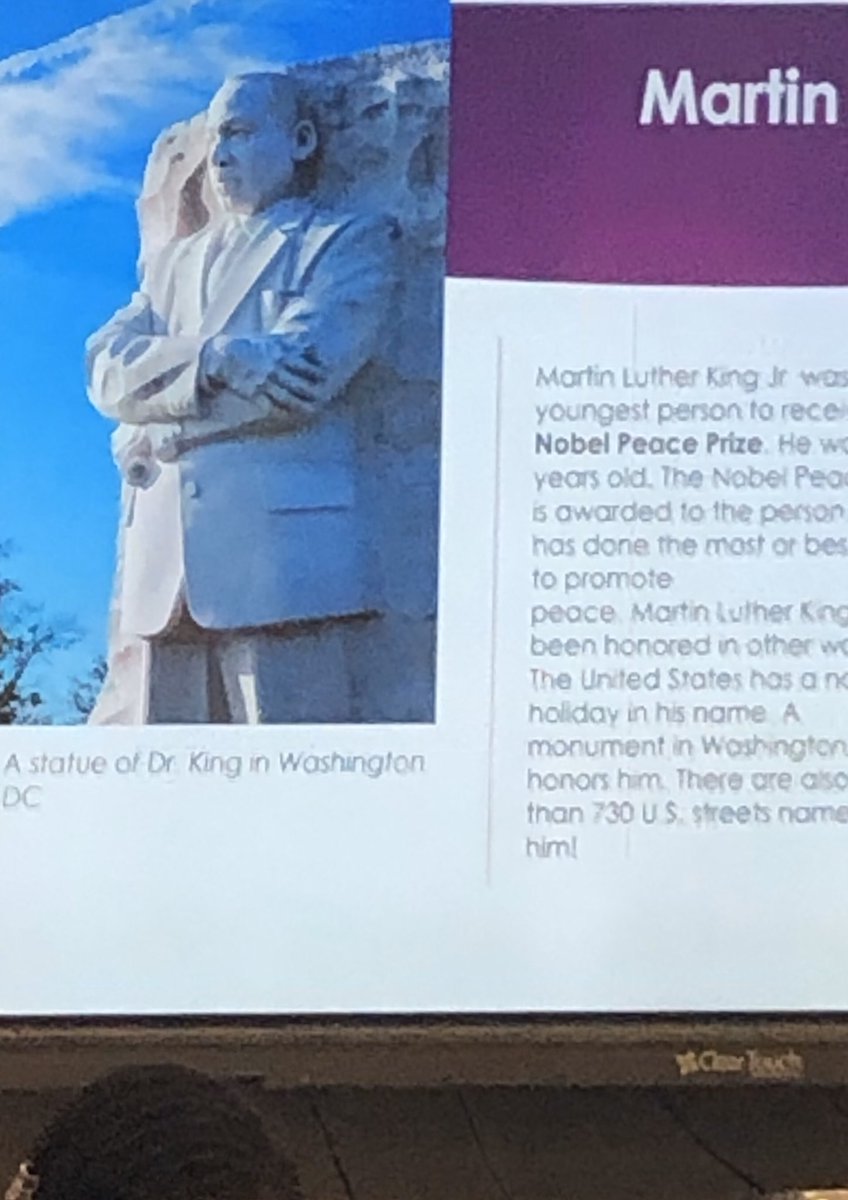 MWSmith5of6's tweet photo. Practicing the use of text features with @MtGallantElem kindergarteners and first graders this week while learning about #MLKDay https://t.co/9vSUv0higM