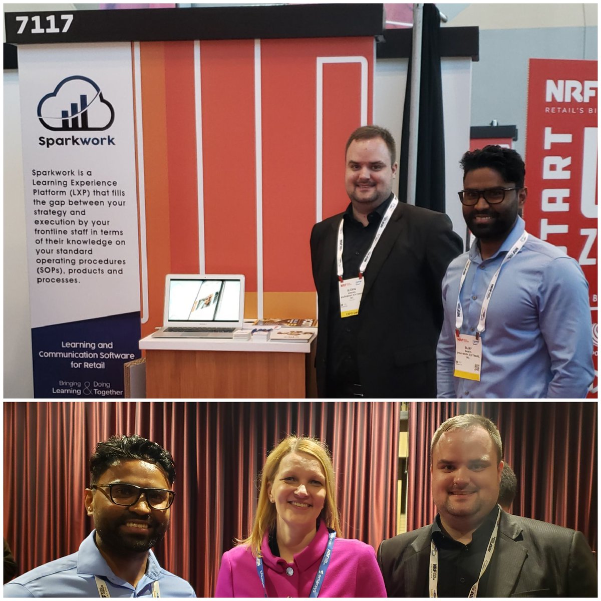 Sparkwork at the NRF 2020, NYC. The former prime minister of Finland, Mari Kiviniemi, stopped by to say hello to Sparkwork team. If you are attending the event, come and say hello to us. Our booth#7117.