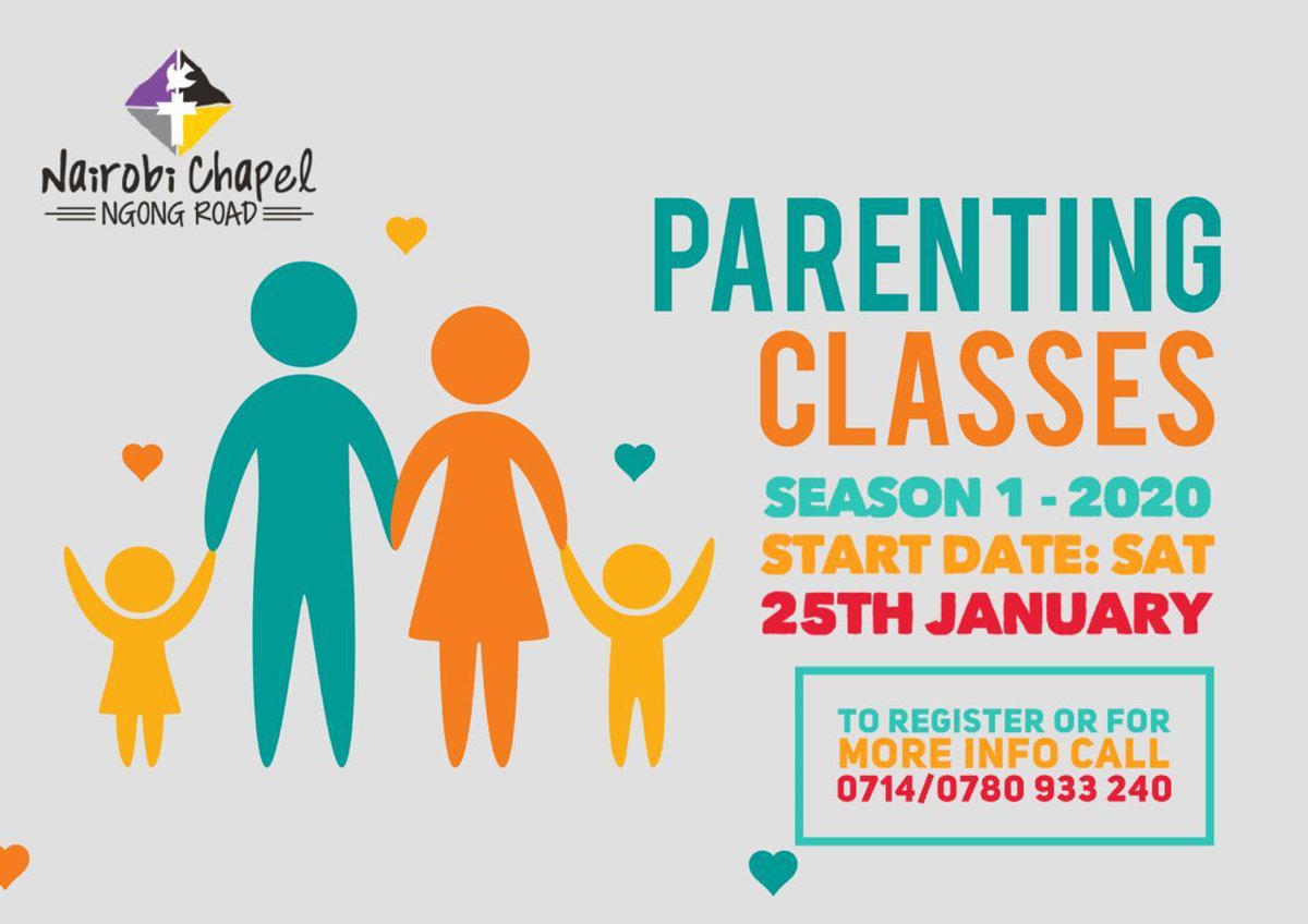 NairobiChapel's tweet photo. At Nairobi Chapel, we hold Parenting Classes that culminate in Dedication. If you are considering having your child dedicated, or would just want to get help navigating the parenting world, then register for the class starting January 25th.
#Parenting
#GrowDeep
#ReachWide https://t.co/O8C3yLoJ3S