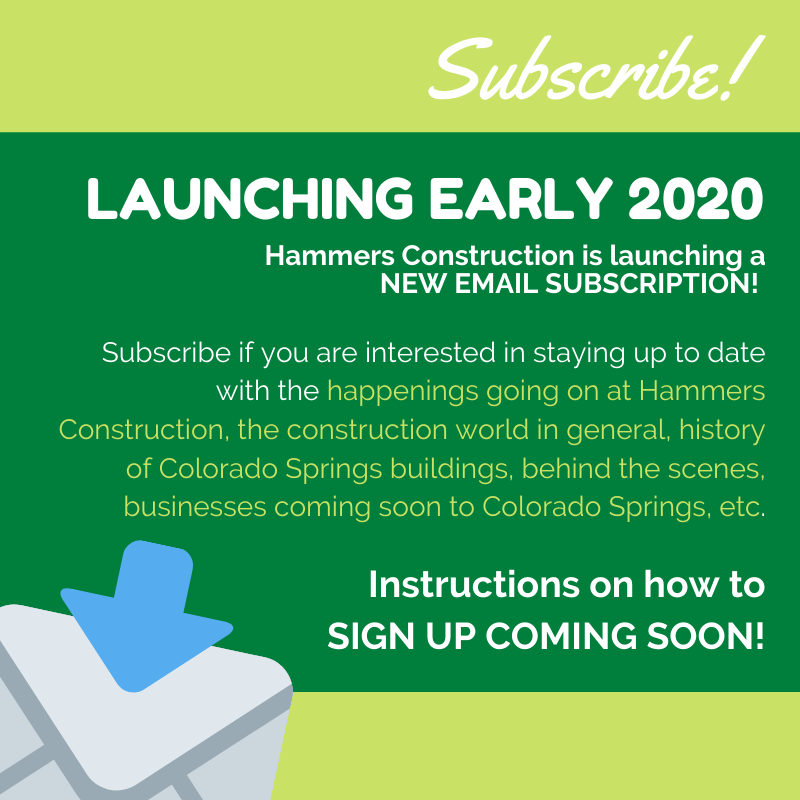 HammersConstruc's tweet image. COMING SOON!! Stay tuned for more information ... 
#comingsoon #emailsubscription #constructionnews #constructioncoloradosprings #constructionhistory #businessesincoloradosprings #subscribe #hammersconstruction #generalcontractor