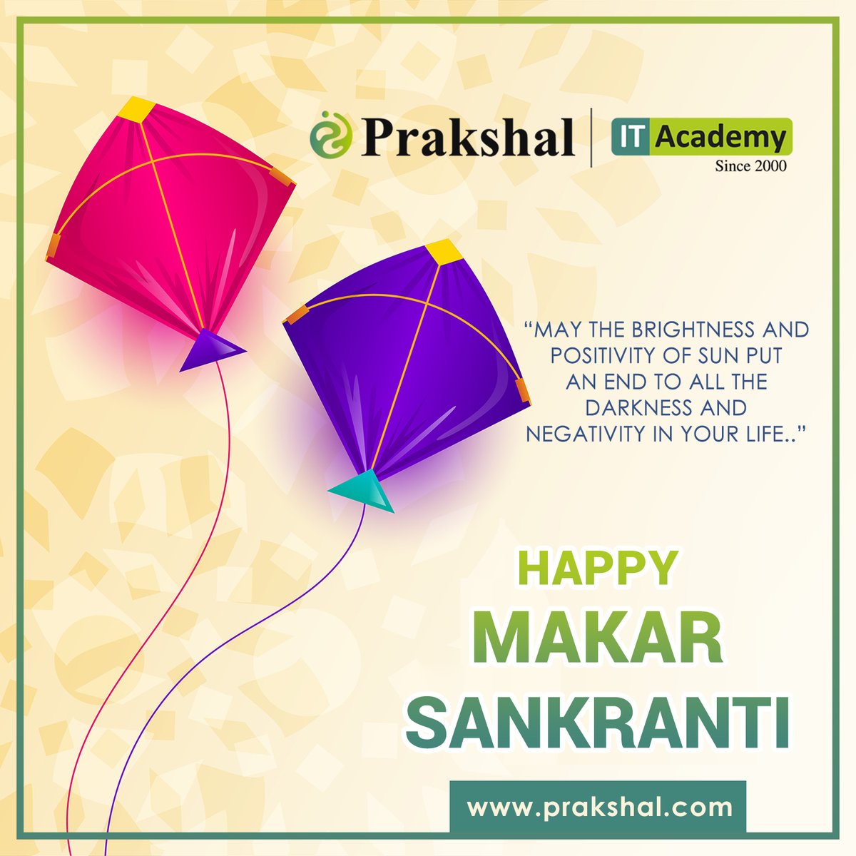 PrakshalAcademy's tweet photo. As the sun starts northward journey. He makes all the happiness throughout this year. I wish you and your family a Very Happy Makar Sankranti !! https://t.co/9oisjPrviH