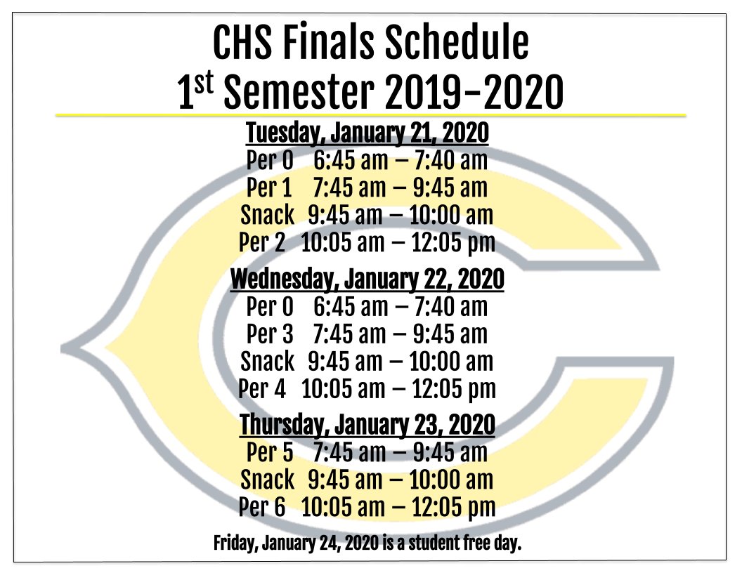 Cerritoshs's tweet photo. Hey dons! Finals are next week! Grab the full schedule at https://t.co/X6MJYtA4j3! #readyrespectfulreal #chsdons #finals https://t.co/vuIULAEc1m