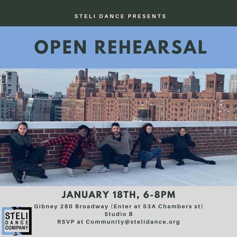 DanceSteli's tweet photo. We are having an open rehearsal Saturday - Jan 18th. Dancers of all shapes, sizes, and ethnicities are welcome, so bring your friends and let's dance! This will be an opportunity to potentially hire dancers for our spring show in May. 
With love 
- SteLi https://t.co/mHHYAZOJu4