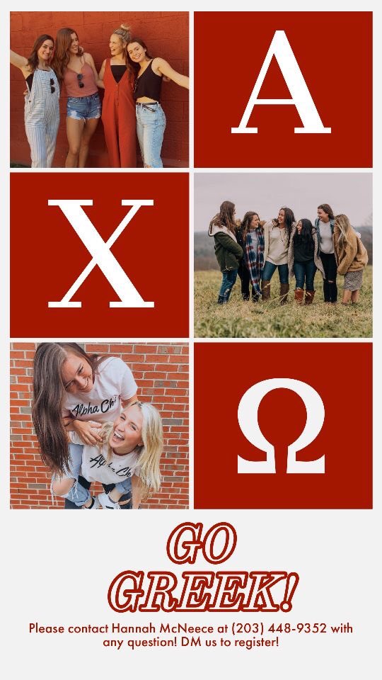 uconnaxo's tweet photo. Hey hey UConn! Alpha Chi is doing spring recruitment this coming semester. We are so so excited to welcome some new women into our chapter! Link in bio to register 🤩 https://t.co/THffqTIbLF