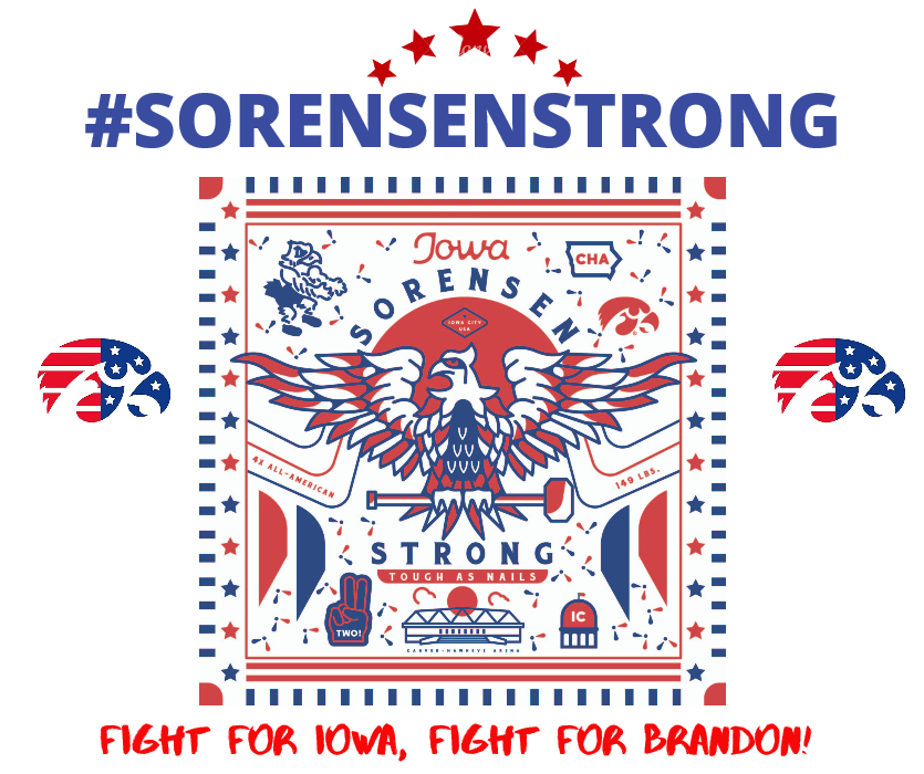 Production of the SorensenStrong bandanas have been generously sponsored so that all $10 from each sale will be deposited into the SoresenStrong gofundme account. Hawkeye nation continues to join Brandon in this fight! Go Hawks!
iowastyleapparel.com/product/brando…