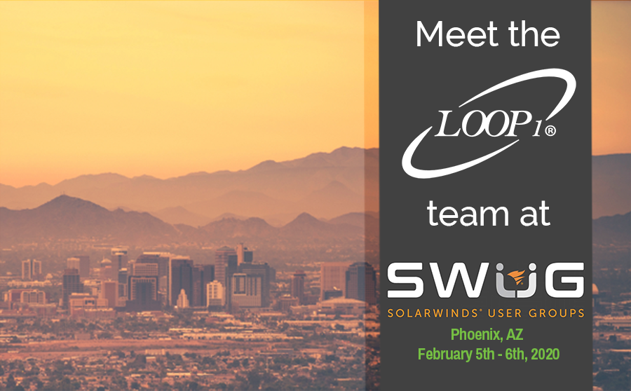 Loop1Global's tweet photo. Join members of the Loop1 team and hundreds of other SolarWInds users at Phoenix SWUG February 5th - 6th.
This is a free event with 70 different sessions available.
Let us know if you're going to be there!
Info: https://t.co/dzZfPhrRr0
#Loopsters #SWUGsters https://t.co/eS1NGRc575
