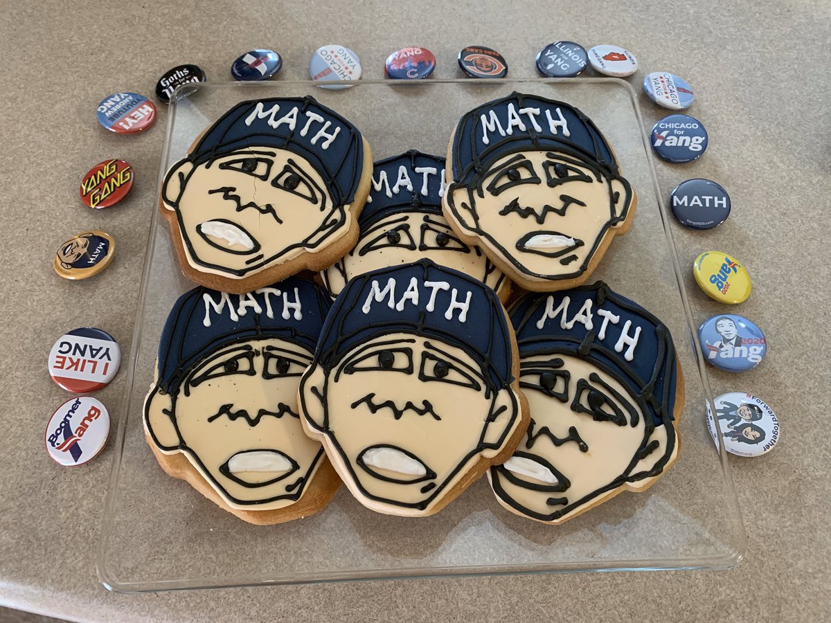 LoveWoof's tweet photo. Got some Yang cookies from @SbyHira Happy birthday Chief @AndrewYang! #yangcookie #YangGang #yangcookies #HappyBirthdayAndrewYang https://t.co/R1Mz82J2k2
