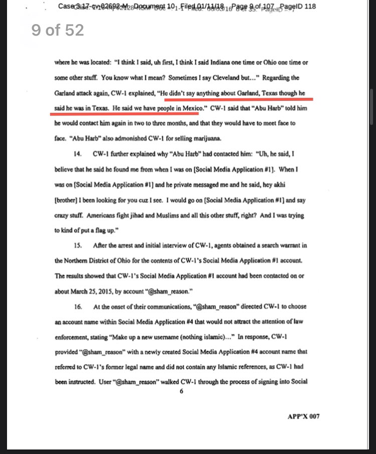 ... and there is TONS evidence to support it.For instance - When ISIS attacked the Pamela Geller event in Garland TX, check out what a CW said!”He said (ie ISIS guy said) we have people in Mexico.”That attack happened on May 3, 2015!