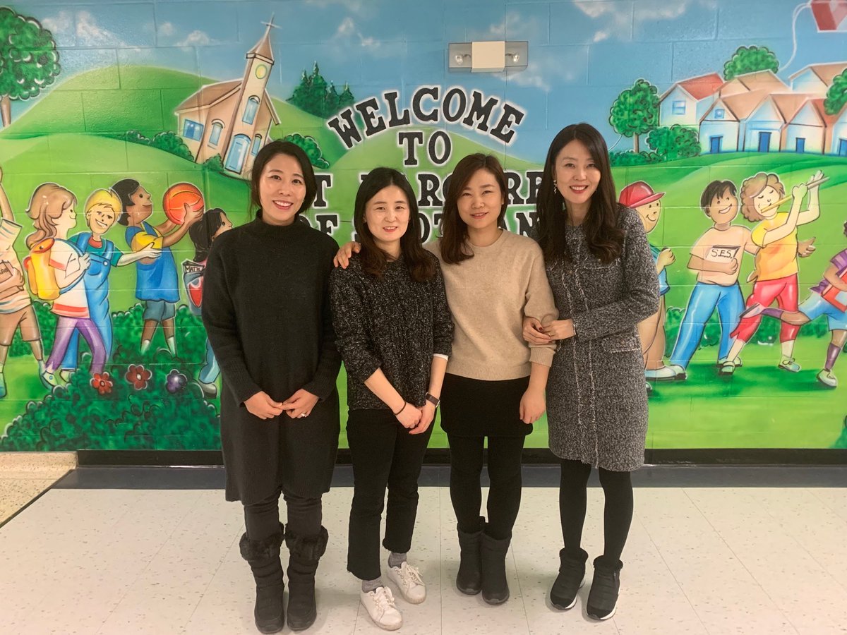 We welcome #internationalteachers Ms. Kim, Ms. Lim, Ms. Park, and Ms. Kang from South Korea to ⁦@StMargaretDP⁩ ⁦@DPCDSBSchools⁩
