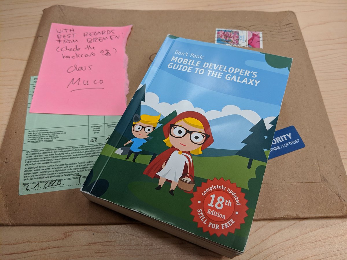 codingjames's tweet photo. Hey @MobileDevGuide and @enoughmarco Thanks for the awesome gift I got in the mail 🤓📚 https://t.co/WSkBkW4y6T