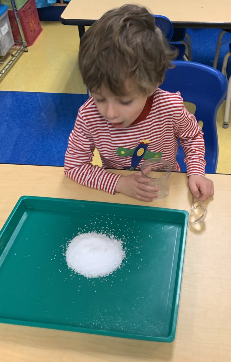 MsT_trinity's tweet image. After learning all about snow in science, Early Learners made their own snow. #TrinityLearns