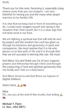 Mamadidntraise's tweet photo. โ๏ธ๐กPRAYER WARRIORS-
Mark the date:
๐๐ฝJanuary 28, 2020
PRAY FOR our patriot brother,
๐บ๐ธGeneral Michael Flynn @GenFlynn !!!
Listen to Bards of War podcast๐๐ฝ
https://t.co/P7jdQKFxvF
Letter sent from Gen. Flynn to Bards๐๐ฝ
#Pray #PrayForFlynn https://t.co/OpKQ47piqv