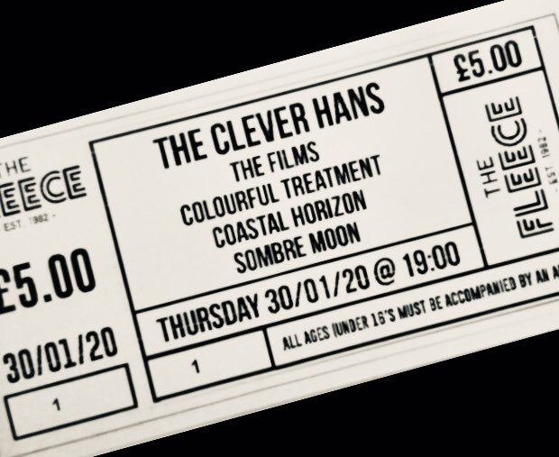 Don’t miss this great night, The Fleece Bristol January 30th
#bristol #livebristol #bristolgigguide #gigguide #livemusicinbristol #whatsonbristol #bristollivemusic #sombremoon #cleverhans #theflims #coastalhorizon #colourfultreatment
Contact: m.facebook.com/thecleverhans/