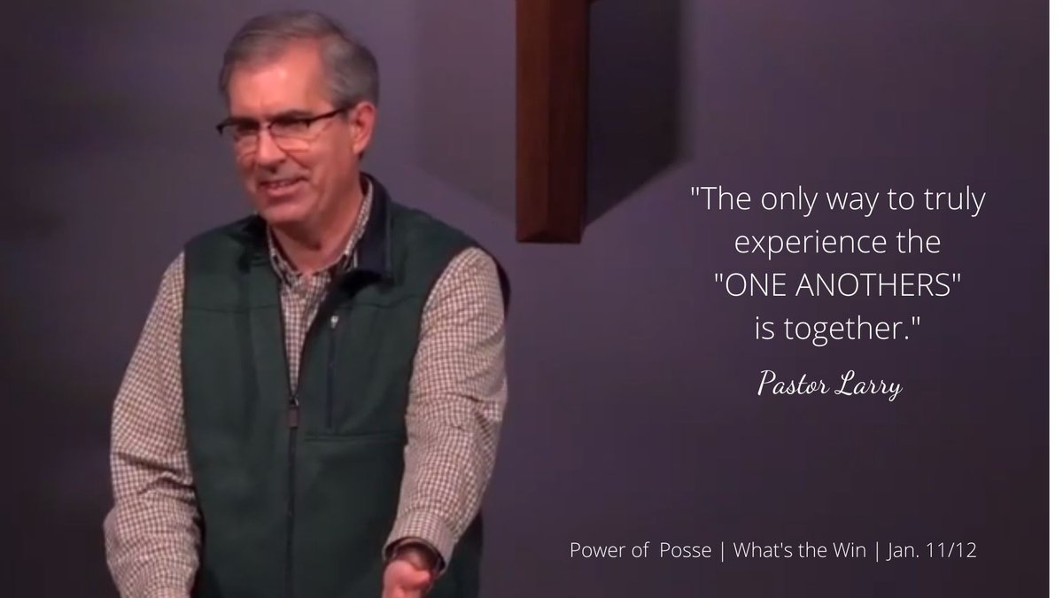 sharethehope's tweet photo. ICYMI: POWER OF YOUR POSSE | WHAT'S THE WIN | PASTOR LARRY. The Bible mentions a lot of "one anothers." Watch or listen online as Pastor Larry explains why, by God's design, we are so much better together. #sharethehope https://t.co/qT1foifjC0 https://t.co/FszM5b0irv