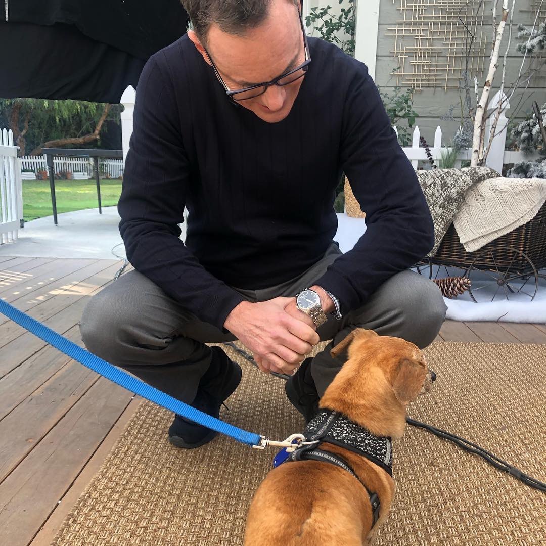 adogspurpose's tweet photo. W. Bruce Cameron is meeting his costar! Minx is an adoptable Senior from our friends at #bestfriendsanimalsociety. They’ll be on #HomeandFamily tomorrow on The Hallmark Channel! https://t.co/8EHxKD4Wwz #adogspurpose #adogsjourney #adogspromise #adogswayhome #hallmarkchannel https://t.co/bBND79JdS6