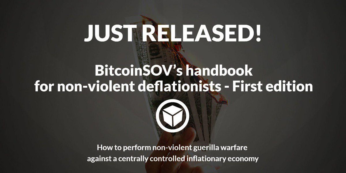 BSOV_'s tweet photo. PLEASE READ : A BSOV Community member just released a "Burning Handbook for Deflationists". It is a guide to help make the mainstream community start debating about the very fundamental existence of our old monetary system. Read more here: https://t.co/V9OkTsG1jk https://t.co/8Rezn35uuQ