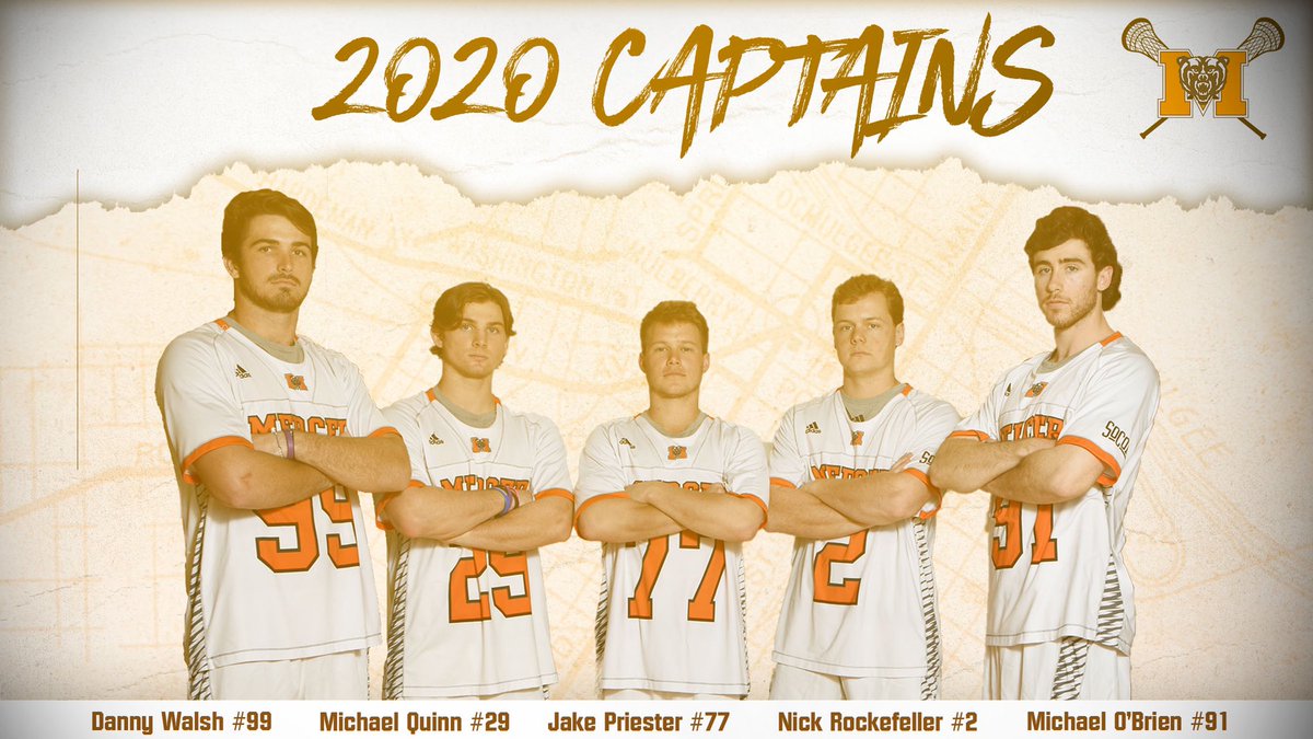MercerLacrosse's tweet photo. Say 👋 to your 2020 Men’s Lacrosse Captains! 

#RoarTogether https://t.co/JWcRlH5bsf