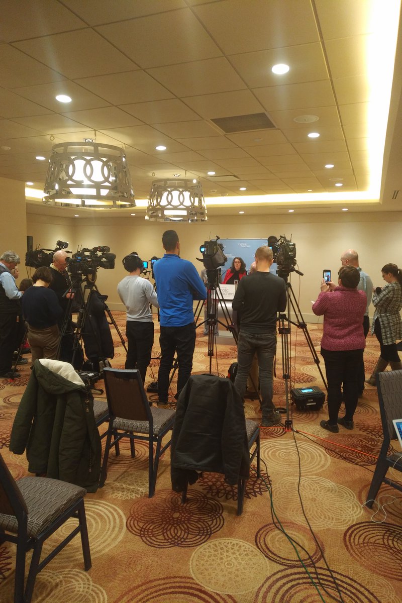 FairhartP's tweet photo. Collaborating a live press conference here at Sheraton Centre Toronto with @680NEWS @CBC @CityNews @CP24 and @globalnewsto https://t.co/E7Plzk82K9