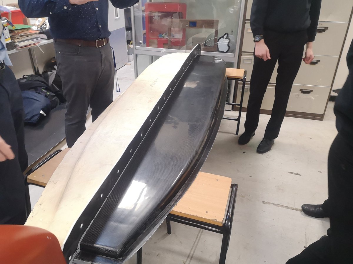 First half of the carbon fibre shell for  MK4! Now onto polishing!