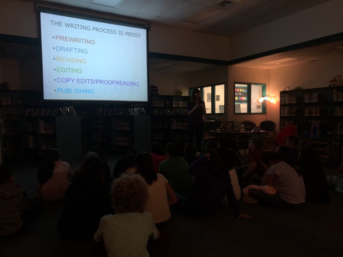 HUlrich218's tweet photo. Thank you author Amy Bearce for speaking to our kiddos today about the magic of writing and reading. @VogelESISD @SeguinISD @Salazar_Vogel #seguinwrites #seguinreads https://t.co/1xJEd9qcVk