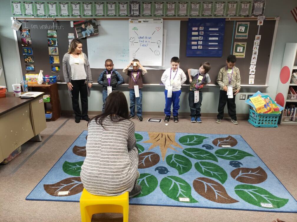 Today we learned about fables, read a short fable and made a “human timeline” sequencing the events! 

<a href="/SandersSELF/">Sanders SELF</a> 
#whatwedodifferently