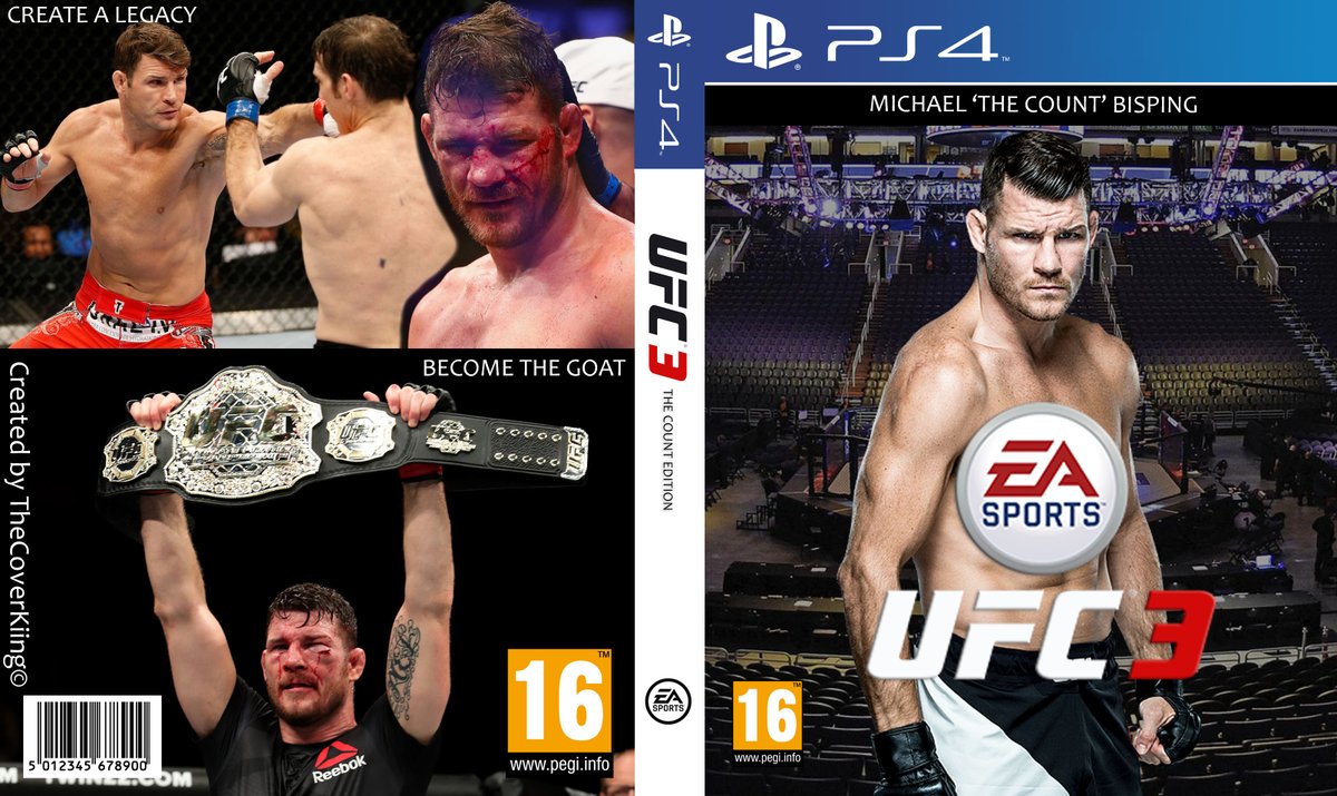 We don't just create #FIFA20 covers! Here is a custom #UFC3 cover starring the greatest middleweight to ever do it @bisping what do you think champ? #BelieveYouMe #UFC