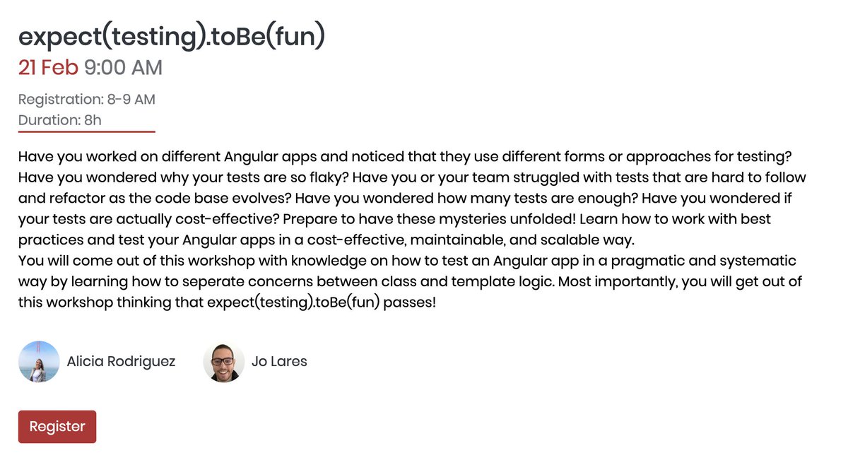 aliciaflows's tweet image. @NgAtlanta is less than 5 weeks away! Have you gotten your tickets yet!? ti.to/ngatlconf/ngat…
#AngularTesting #Angular