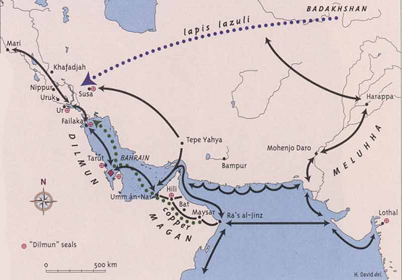 18) Before they packed up and moved into the coastal area of Canaan, the greatest ancient sea-faring people came from Bahrain—a small island in the Persian Gulf.The DILMUNThey WERE the sea traders between the Indus Valley, the Mesopotamian, and the Egyptian cultures.