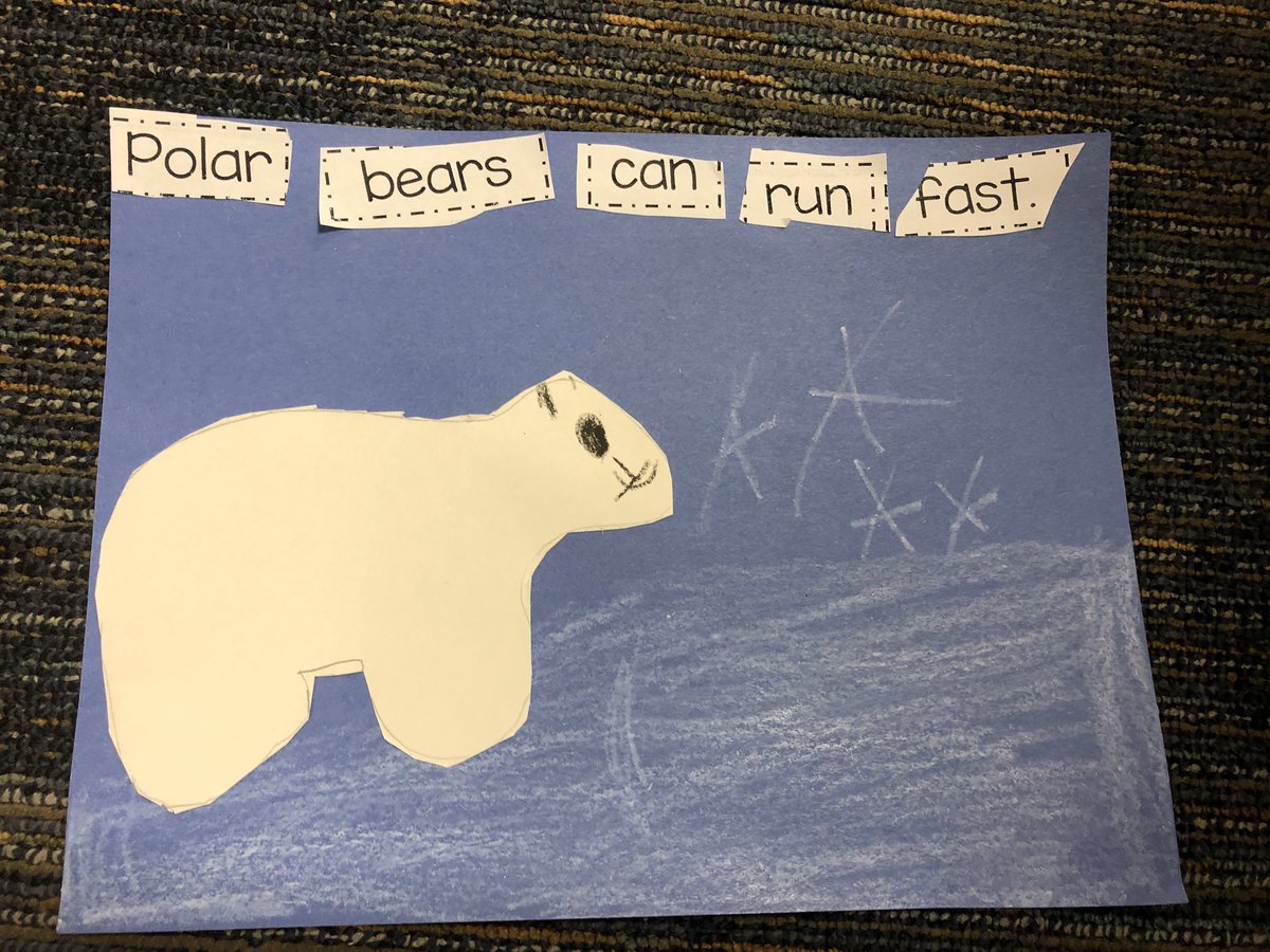 Polar Bears and scrambled sentences. #tesbulldogs #WISDgreatness