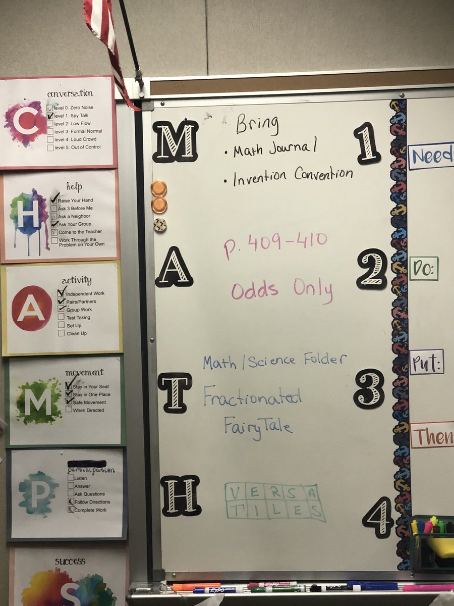 MrsNguyenWin's tweet photo. When you set clear expectations, you’re setting students up for success. #preserveyourvoice #CHAMPS @APE_Sailors https://t.co/yHmNbYG8cM