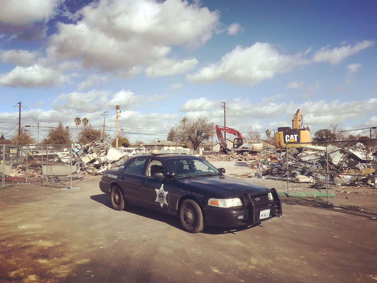 VTSecurity916's tweet photo. The demolition continues! Quite the clean up process now! Thank you to everyone who has respected our construction zone and have stayed outside of the caution tape for your safety! #vtsecurity #security #northerncalifornia #norcal #securityservices #follow #patrol #patrolservices https://t.co/TwIlpQ95T5