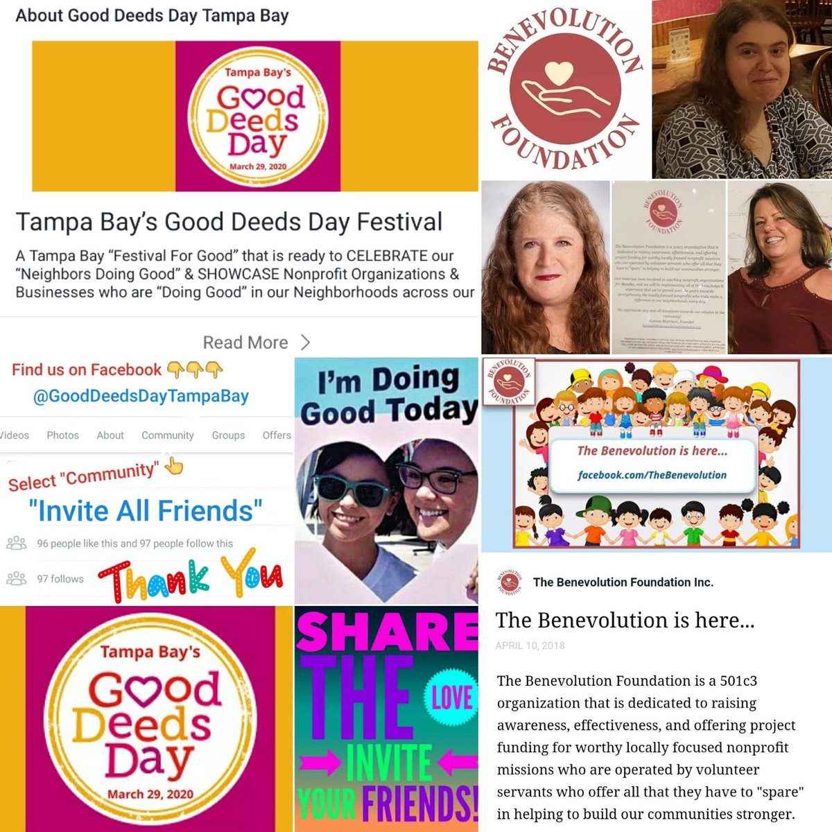 ShopLocal4Good's tweet photo. @GoodDeedsDay 🥰 @GoodDeedsDay We are helping @TBenevolution with #TampaBay #GoodDeedsDay #FestivalForGood showcasing #volunteerservice, local #nonprofit missions &amp; the #BusinessForGood families that support #DoingGood in our neighborhoods! https://t.co/PdAMaL3znD 
~ Team @ShopLocal4Good https://t.co/0N5I0d6bhn