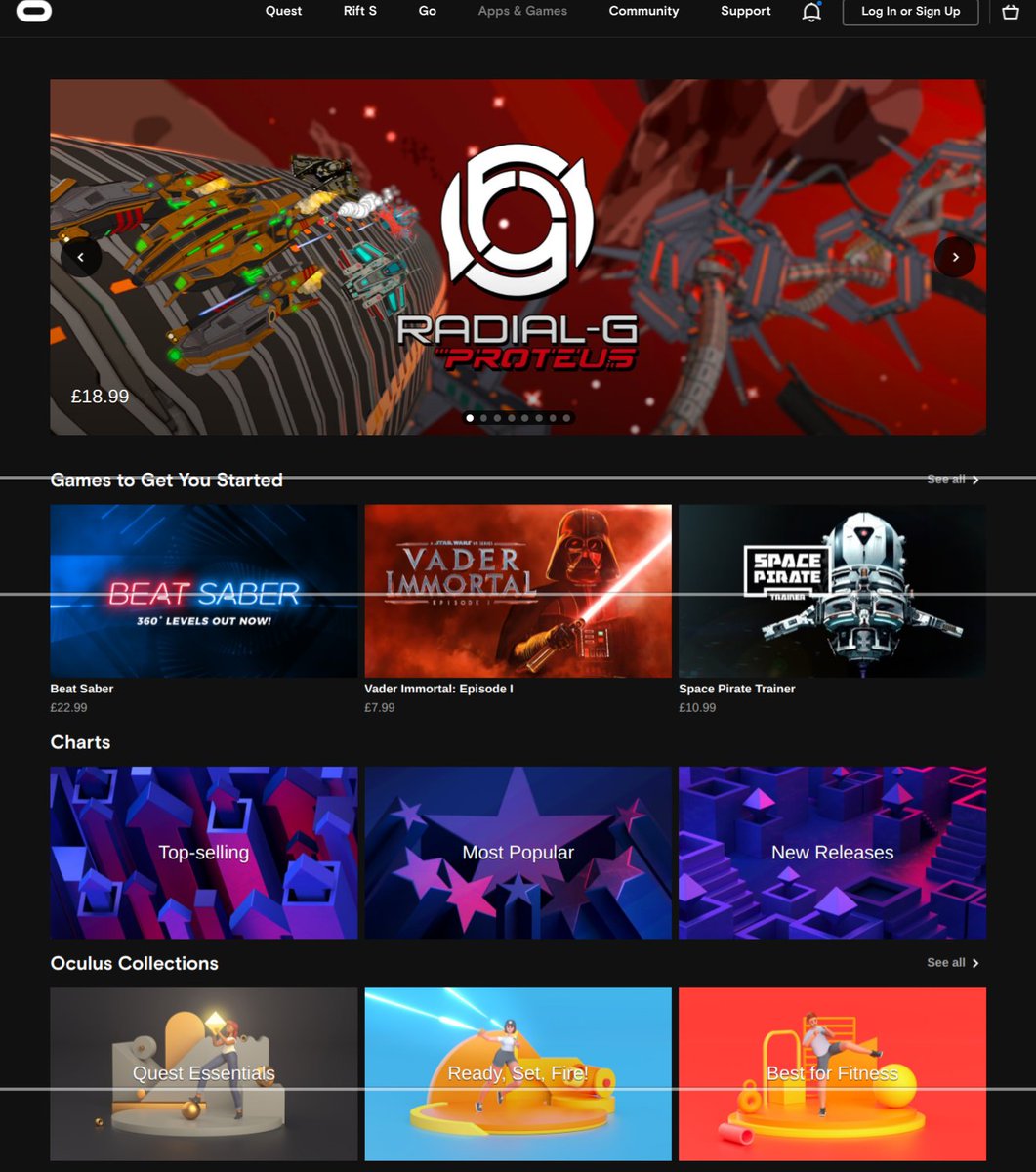 Great to see <a href="/Radial_G/">Radial-G</a> Proteus getting top billing on the <a href="/oculus/">Oculus 👉 Meta Quest</a> store, right alongside awesome titles like <a href="/PistolWhipVR/">Pistol Whip | Award Winning VR Action-Rhythm FPS</a> <a href="/SUPERHOTTHEGAME/">SUPERHOT</a> and <a href="/BeatSaber/">Beat Saber</a> ! #VR #vrgames | oculus.com/experiences/qu…