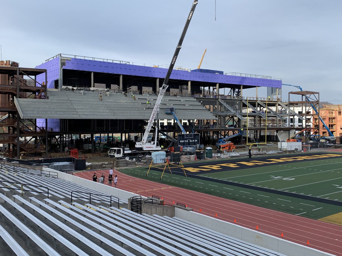 North End Zone premium seat progress...looking good!! Phase I seat selection begins next week. 440 seats reserved, thank you App Nation!!  Call the Yosef office if you would like more info on how to get your seat.