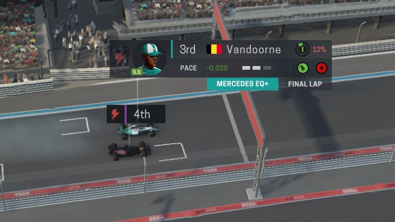 RedBullnt's tweet photo. Round 4: Russia - Race
It's pole to flag for Vergne! The frenchman controlled the changable conditions incredibly, there was drama behind him with Vandoorne getting 3rd by just 0.021 seconds.
P1- @FakeVergne25 
P2- Sebastien Buemi (@LeFakeCyril)
P3- @NotStoffelvand1 (@McLarenUf1) https://t.co/s3AaI4lQne