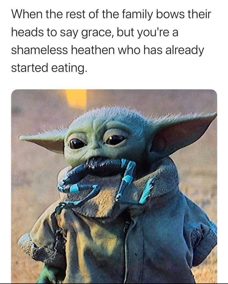bmiller1027's tweet photo. #me #heathen #theblacksheep #thegayone #thegayson #straighttohell #babyyodamemes #BabyYoda #frog #yummy https://t.co/ZbhhE80Gdc