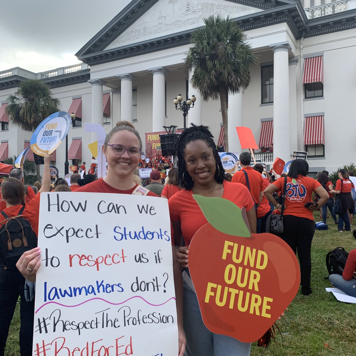 We Marched and we shouted! We must be the voice for not only ourselves, but our students! They deserve better! #TakeOnTallahassee #FundOurFutureFL #publiceducation