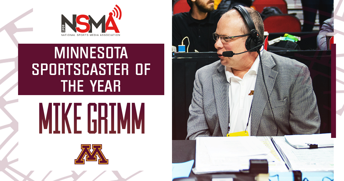 GopherMBB's tweet photo. Congrats to the best of the best - our own @MikeGrimm3! @NSMASportsMedia https://t.co/NSjNiryv7N