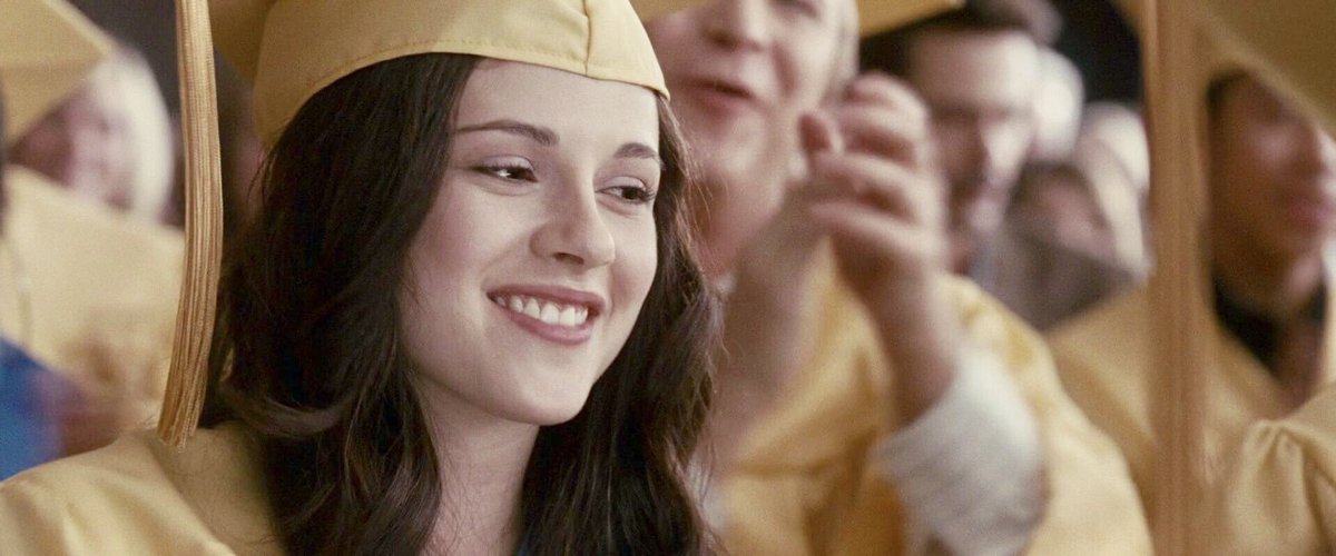 Graduation. Oh my. I cried when Charlie stood up for his baby. And Bella? She shines in this scene 